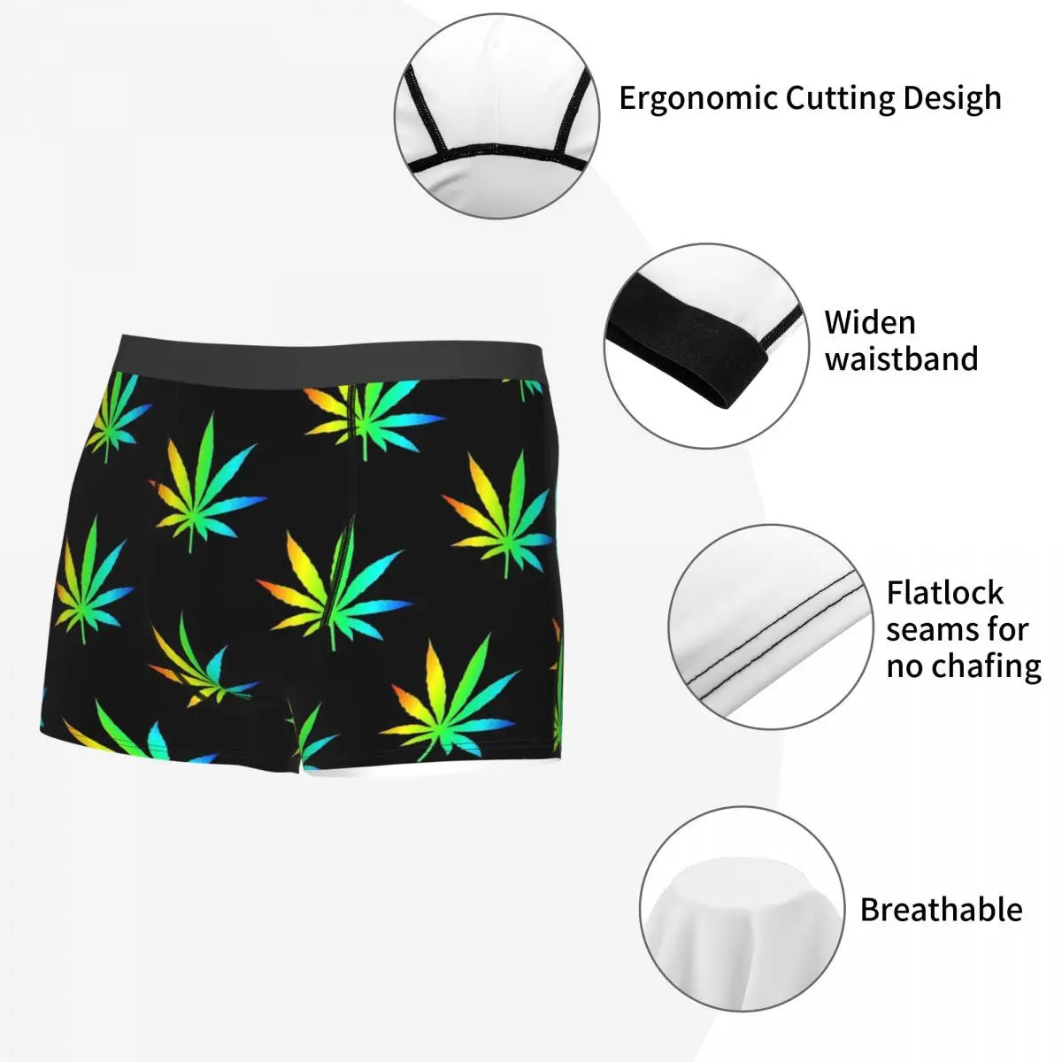 Somewhere Over the Rainbow Weed Boxer Briefs