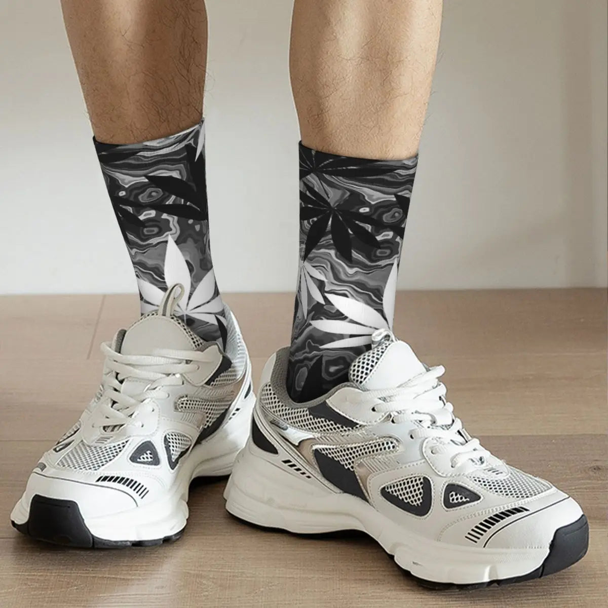 Harajuku Cannabis Leaf Compression Socks