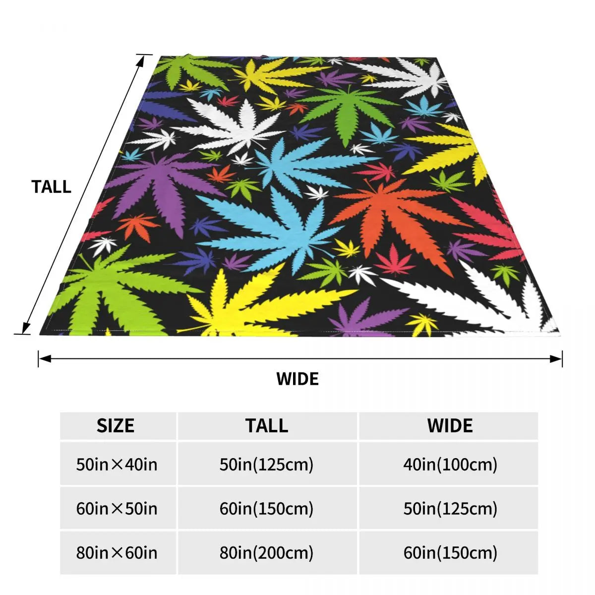 Cannabis Leaf Throw Blanket