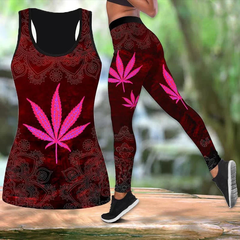 Trippy Two-Piece Yoga Set