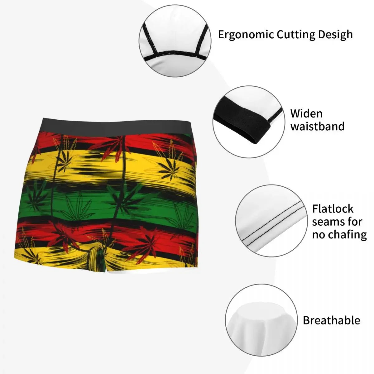 Cannabis Leaves Rasta Boxa Briefs