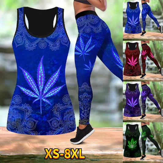 Trippy Two-Piece Yoga Set