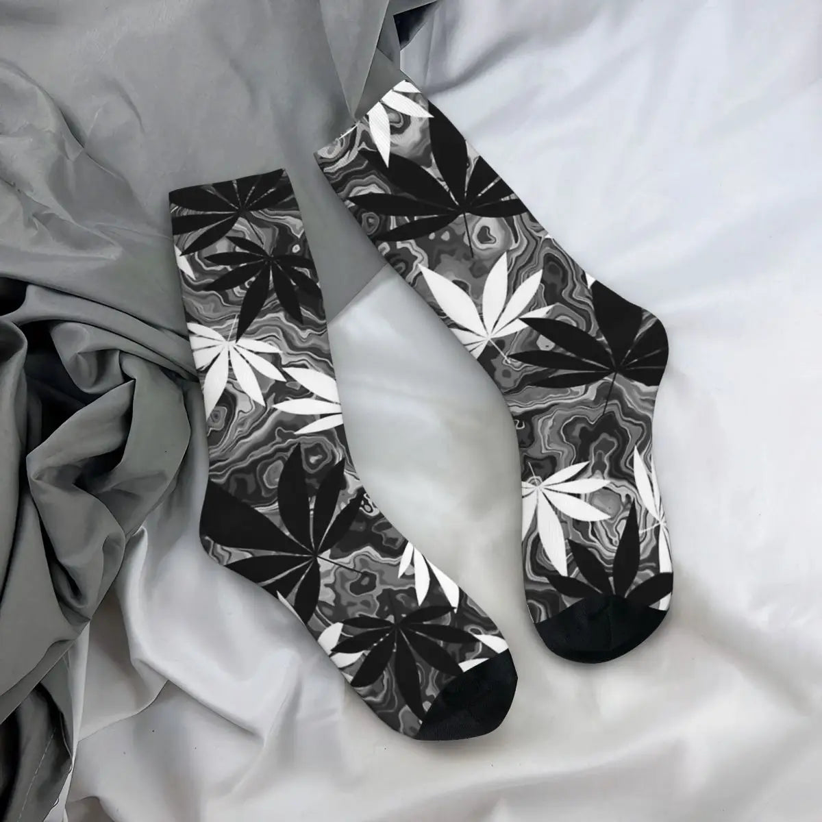 Harajuku Cannabis Leaf Compression Socks