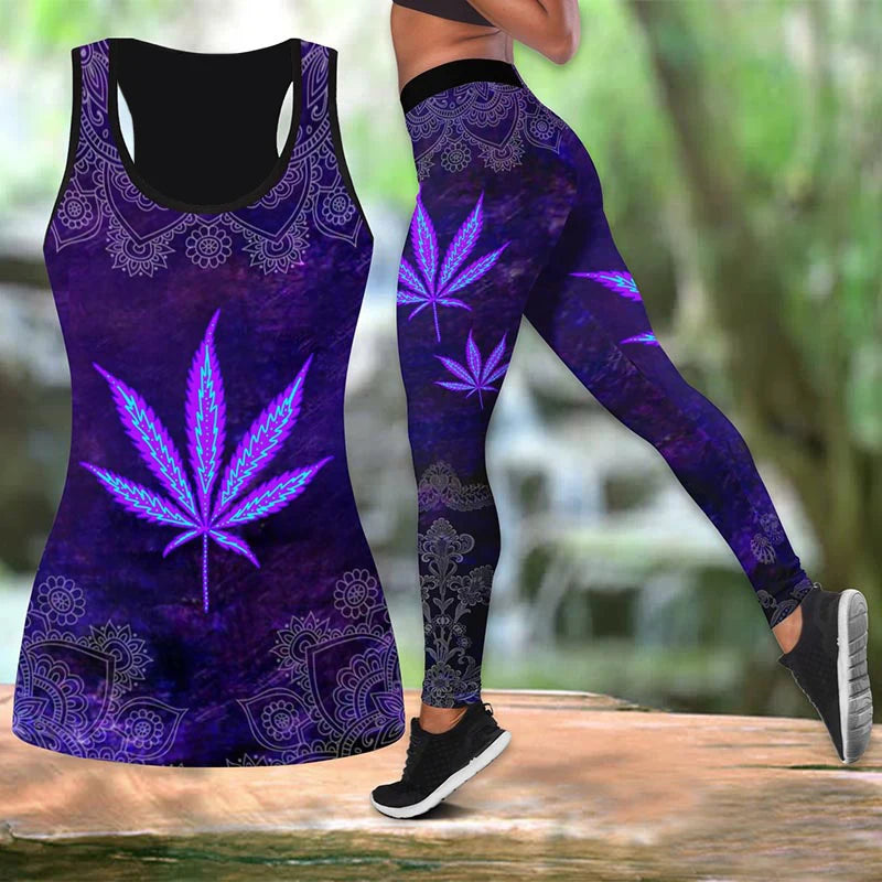 Trippy Two-Piece Yoga Set