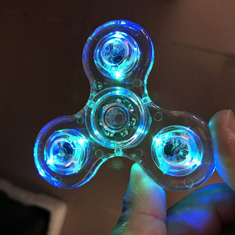 Luminous Fidget Spinner LED Light Up Hand Spinner Adult Glowing Stress Relief Toys Gifts For Kids