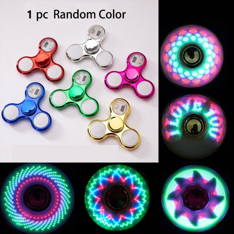 Luminous Fidget Spinner LED Light Up Hand Spinner Adult Glowing Stress Relief Toys Gifts For Kids