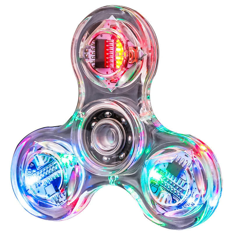 Fidget Spinner Glow in the Dark Adult Toy Anti Stress Led Tri-Spinner For all ages!