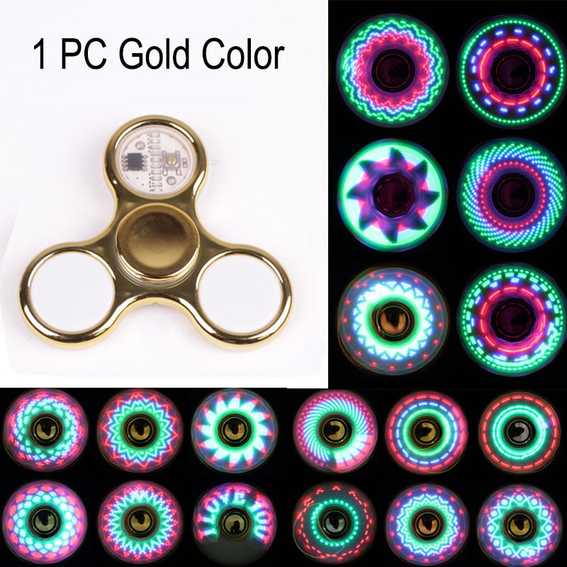 Luminous Fidget Spinner LED Light Up Hand Spinner Adult Glowing Stress Relief Toys Gifts For Kids