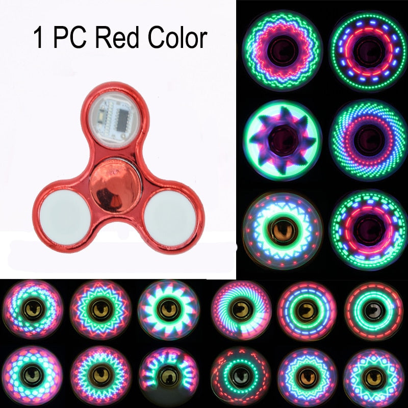 Luminous Fidget Spinner LED Light Up Hand Spinner Adult Glowing Stress Relief Toys Gifts For Kids