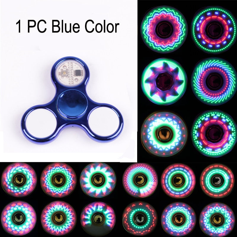 Luminous Fidget Spinner LED Light Up Hand Spinner Adult Glowing Stress Relief Toys Gifts For Kids