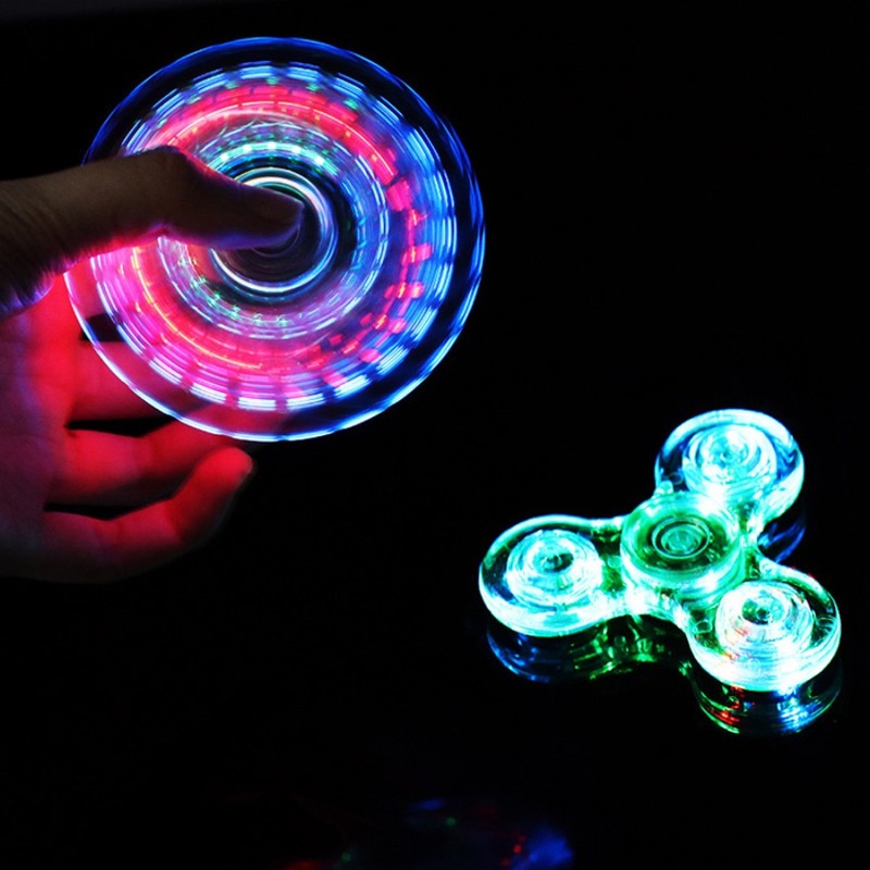 Luminous Fidget Spinner LED Light Up Hand Spinner Adult Glowing Stress Relief Toys Gifts For Kids