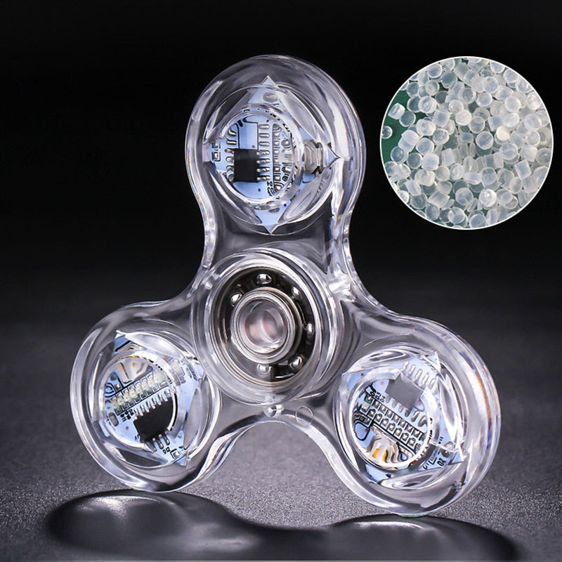 Fidget Spinner Glow in the Dark Adult Toy Anti Stress Led Tri-Spinner For all ages!