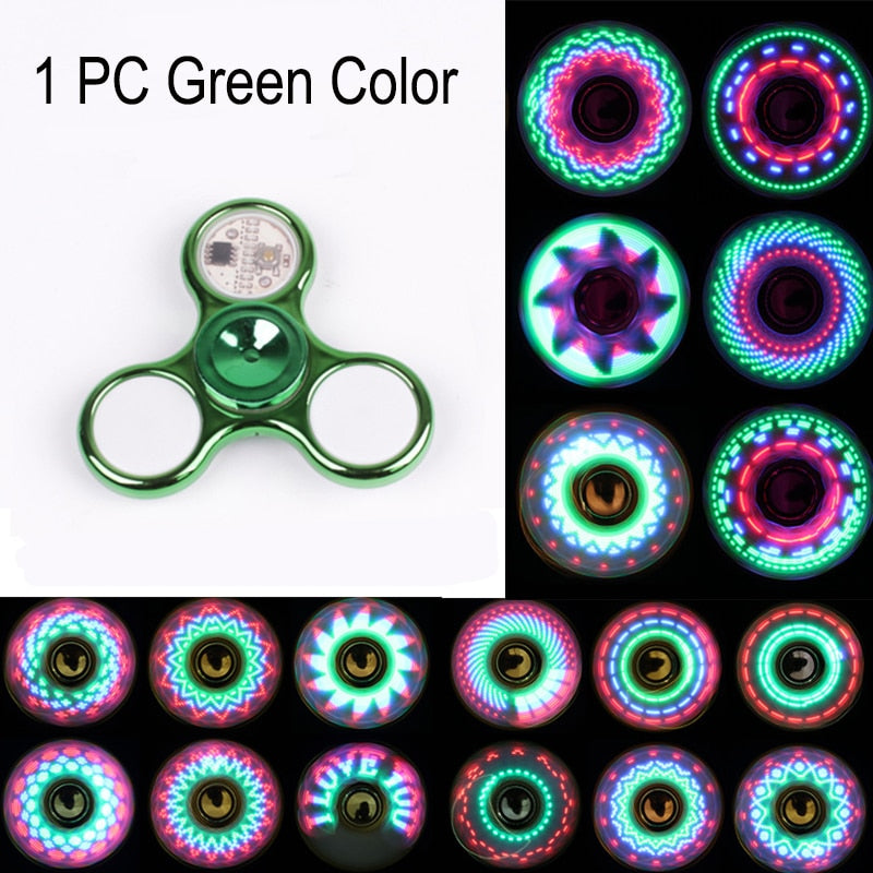 Luminous Fidget Spinner LED Light Up Hand Spinner Adult Glowing Stress Relief Toys Gifts For Kids