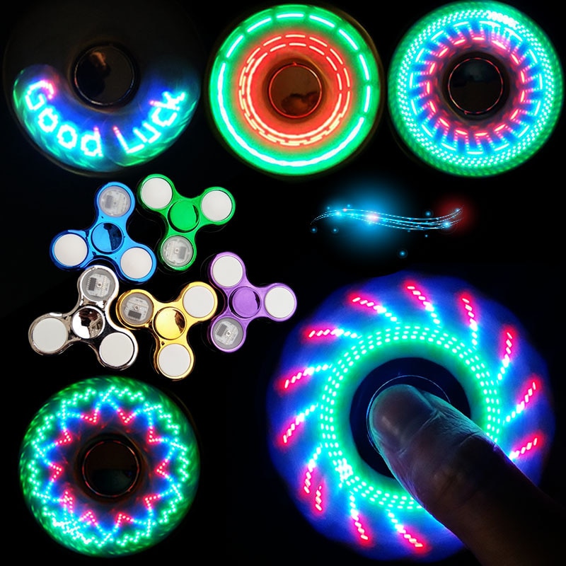 Luminous Fidget Spinner LED Light Up Hand Spinner Adult Glowing Stress Relief Toys Gifts For Kids