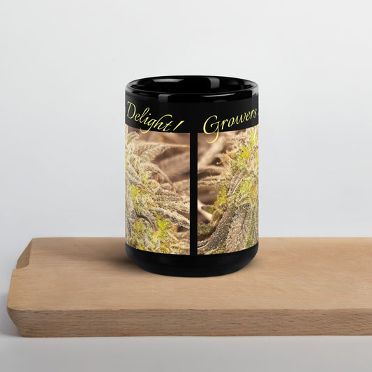 Black Cannabis Glossy Mug 1 GD